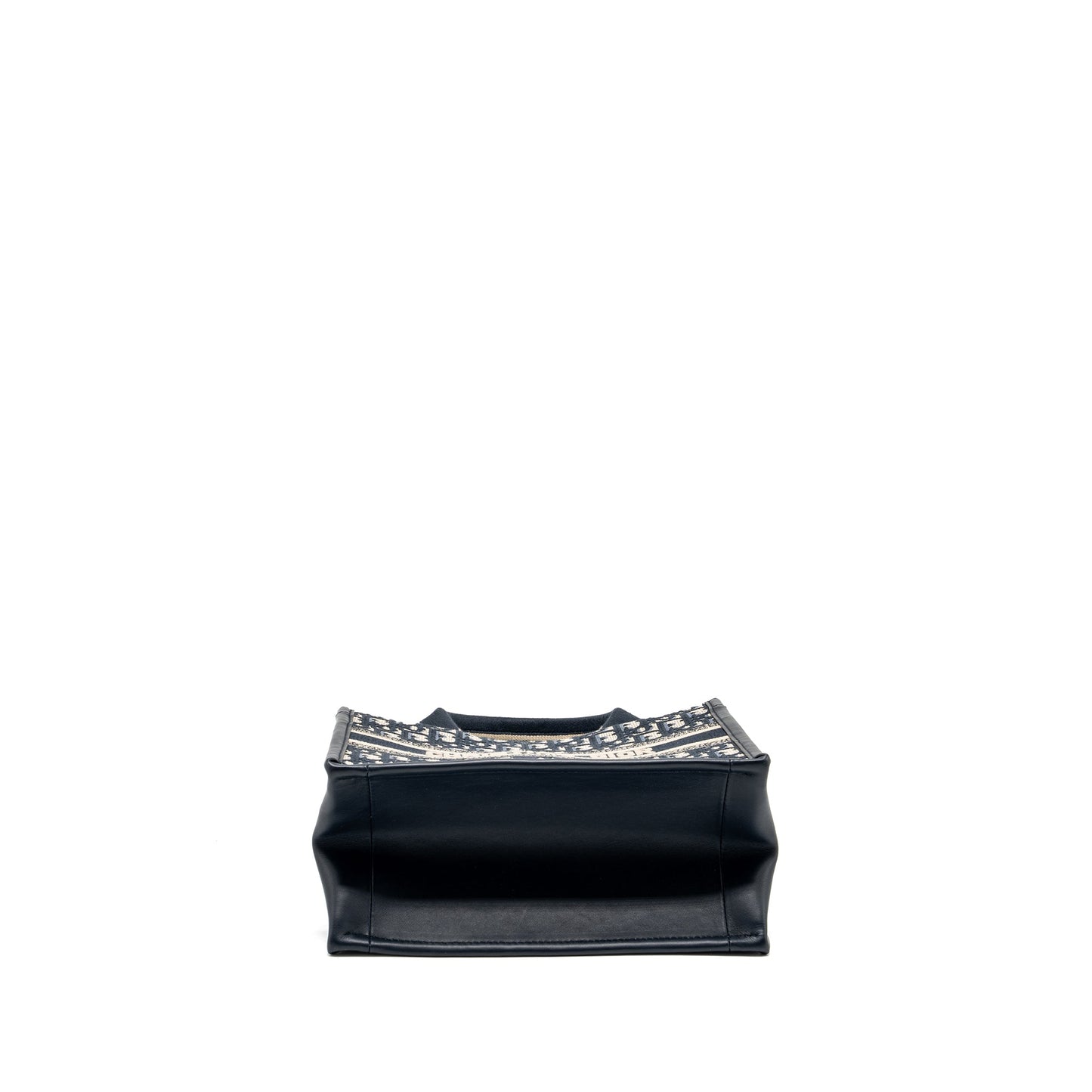 Dior Small Book Tote Blue Oblique Embroidery/Calfskin GHW