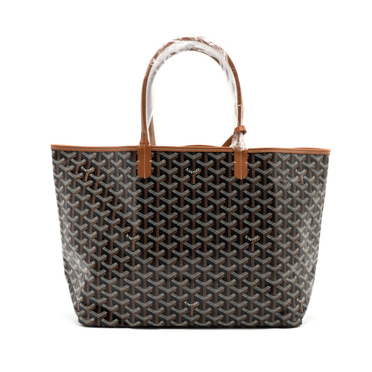 Goyard Saint Louis PM Tote Canvas Black/ Brown SHW