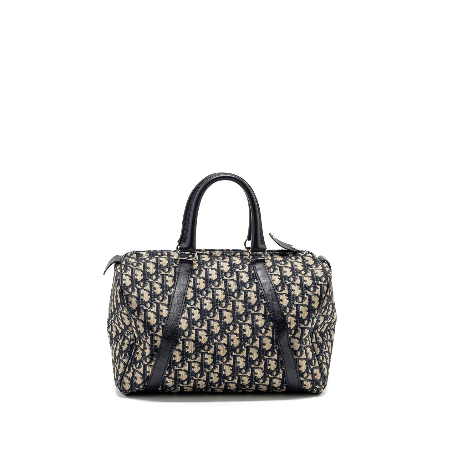 Dior vintage bowling bag blue oblique canvas SHW
