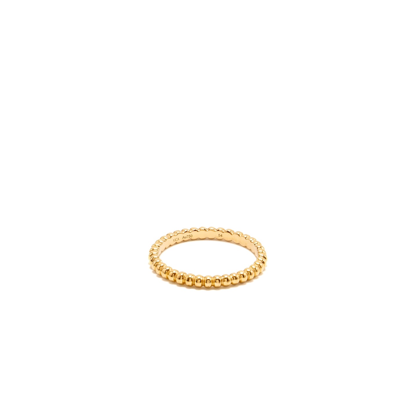 Van Cleef & Arpels Size 54 Perlée Pearls Of Gold Ring, Small Model Rose Gold
