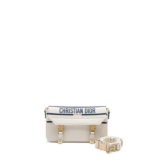 Luxury Dior Small Luxury Diorcamp Bag Calfskin White LGHW