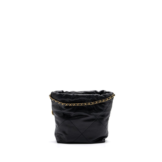 Chanel mini 22 bag caviar black GHW (microchip)