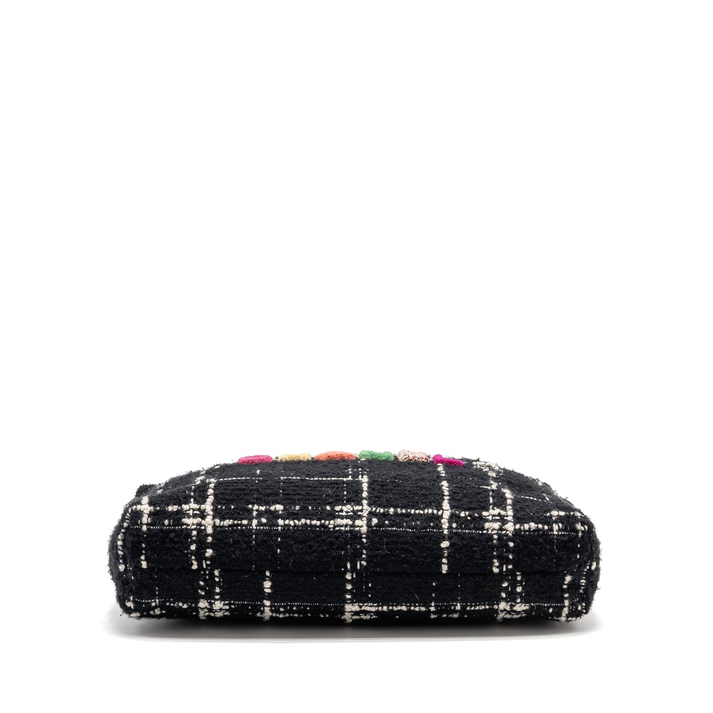 Chanel Medium 22 Bag Quilted Tweed Black / Multicolour GHW (Microchip)