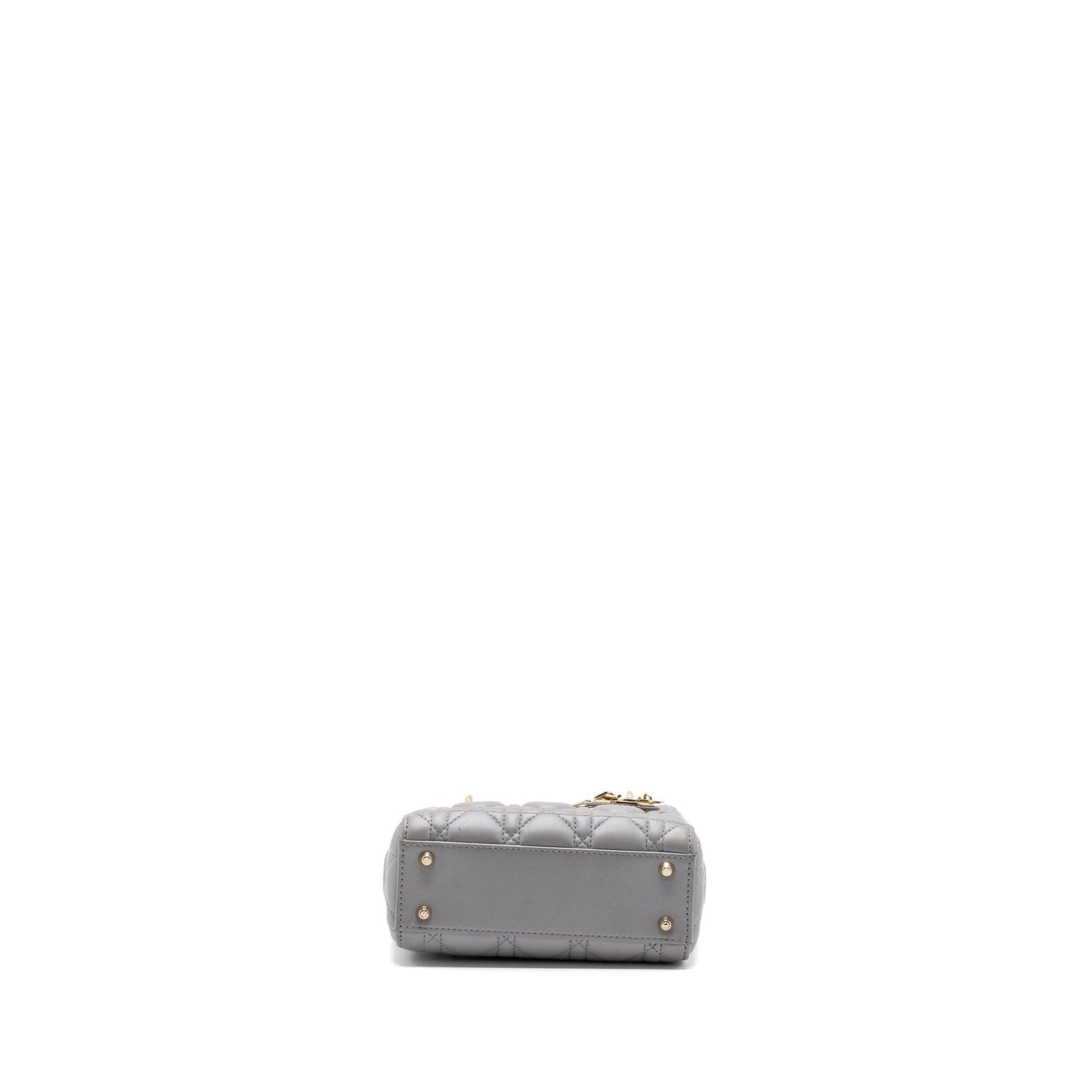 Dior Mini Lady Dior Lambskin Light Grey LGHW