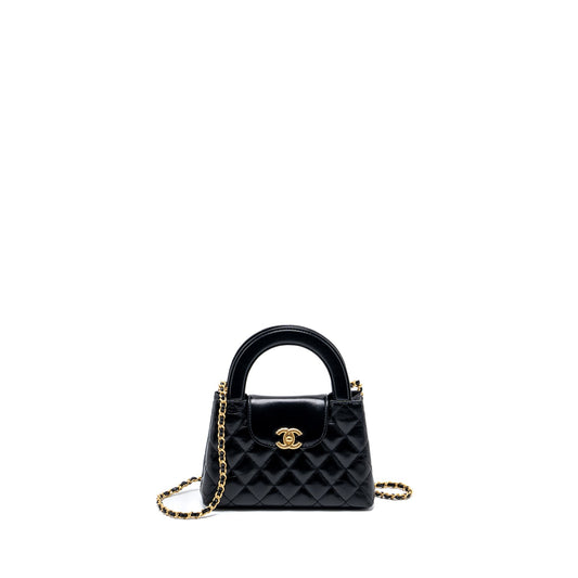 Chanel 24p Mini Shopping Tote Calfskin Black GHW (Microchip)
