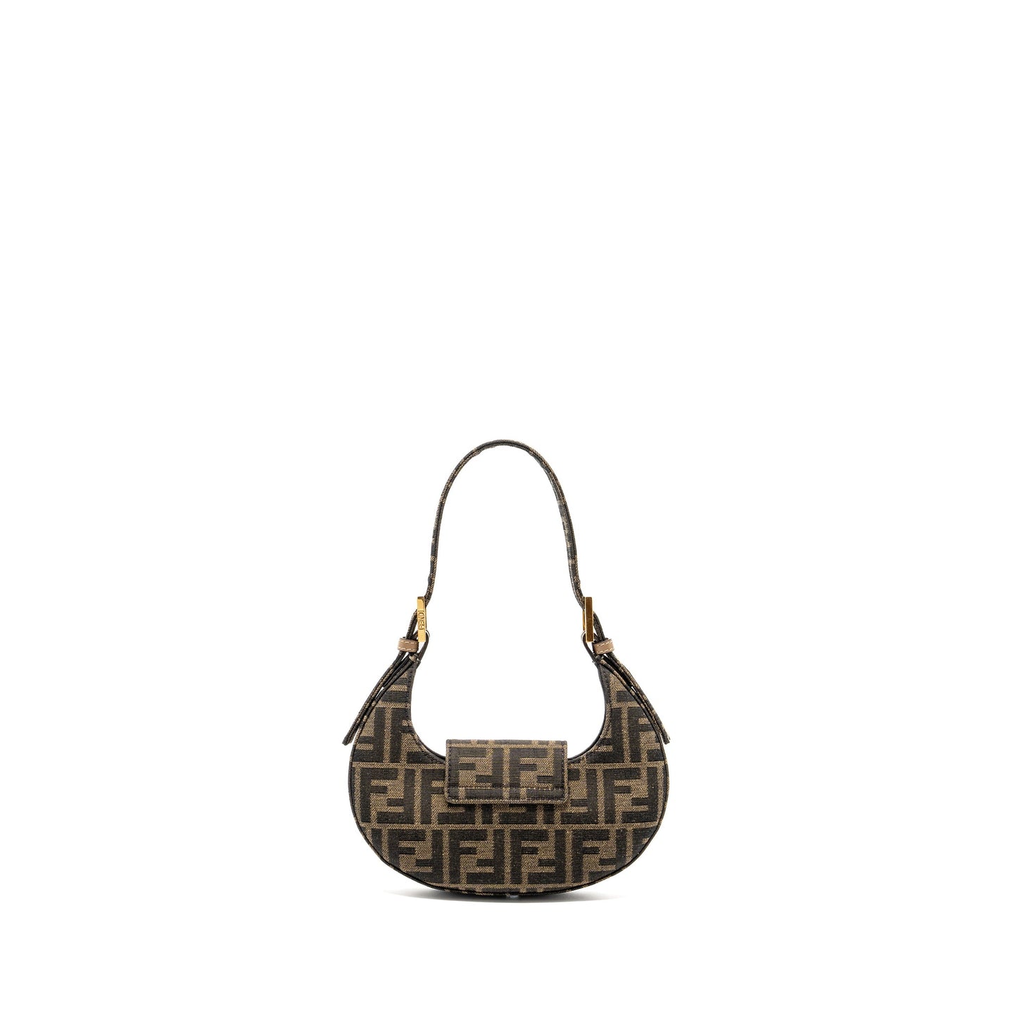 FENDI Mini cookie bag FF Fabric jacquard GHW