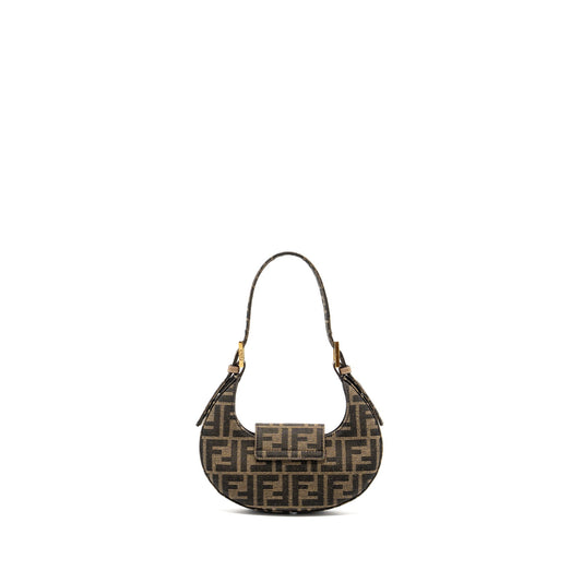 FENDI Mini cookie bag FF Fabric jacquard GHW