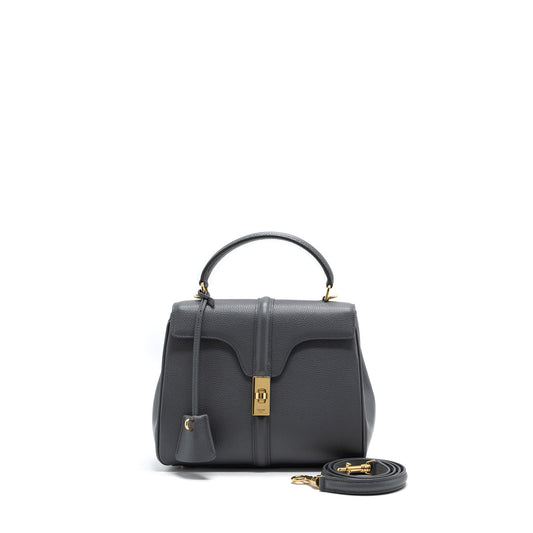 Celine Small 16 Bag Grained Calfskin Grey GHW