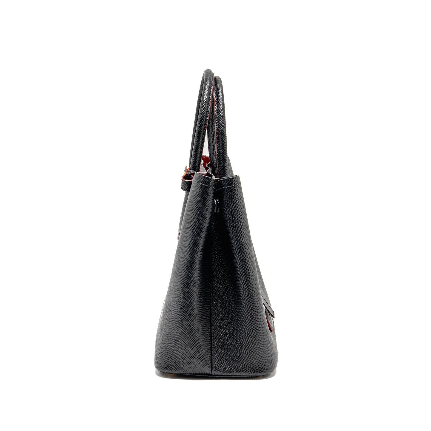 Prada double bag Saffiano calfskin black GHW