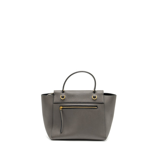 Celine Micro Belt Bag Grained Calfskin Grey GHW