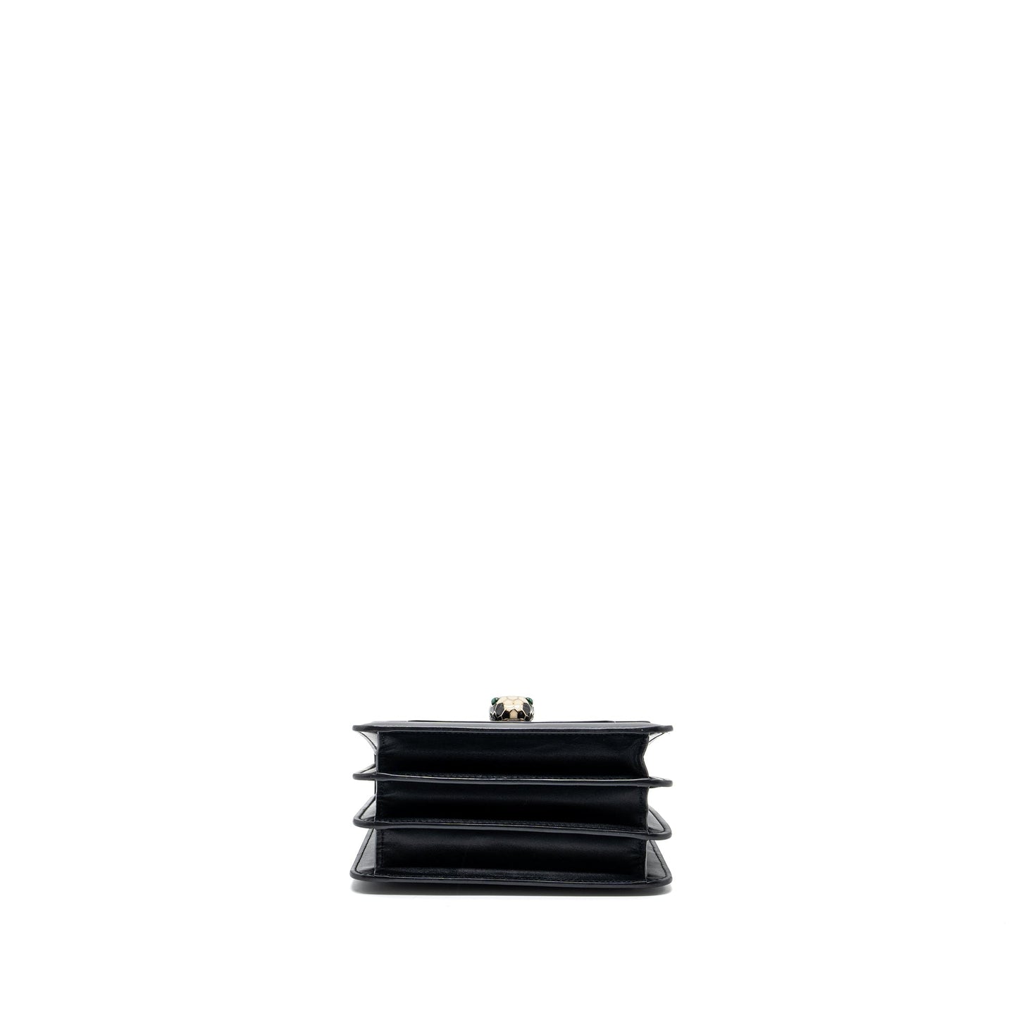Bvlgari Serpenti Forever Top Handle Crossbody Bag leather Black LGHW