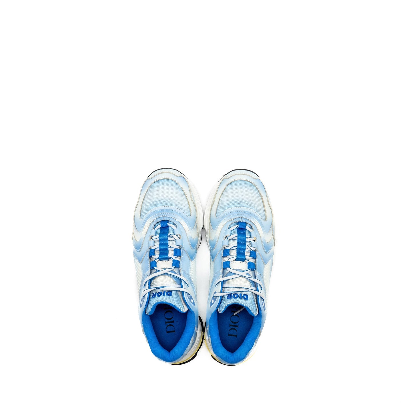 Luxury Dior Size 42 CD1 Sneakers Mesh/Leather Gradient Blue