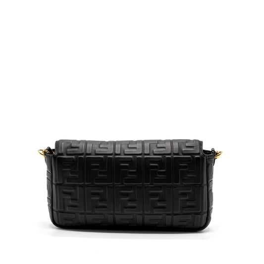 Fendi Large Baguette Bag Nappa Black GHW