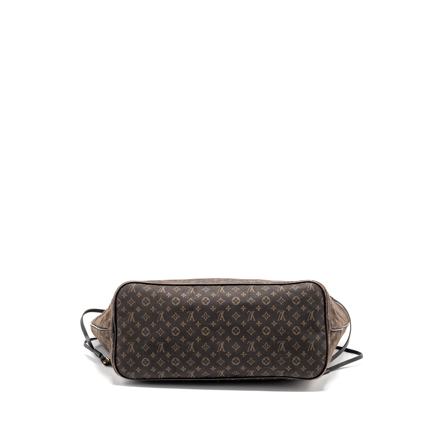 Louis Vuitton vintage neverfull MM fabric dark brown GHW