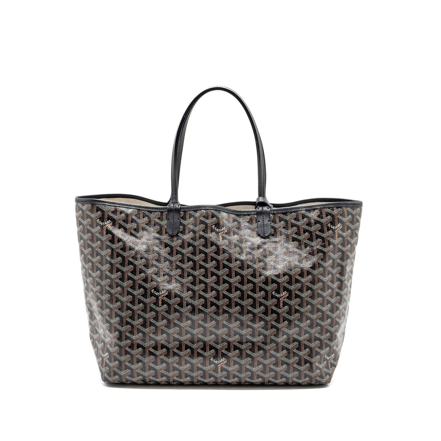 Goyard Saint Louis pm tote bag Goyardline canvas / leather black SHW