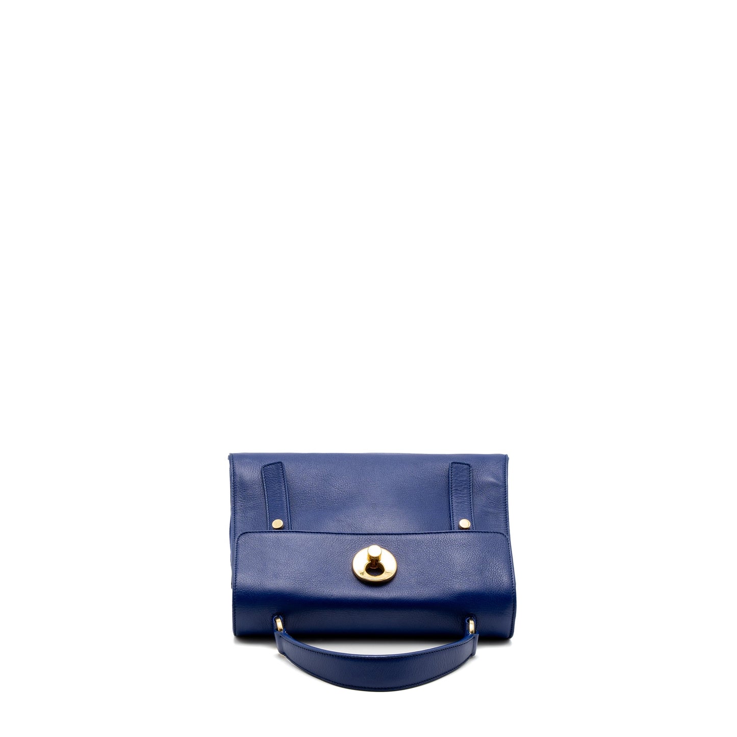 Saint Laurent/YSL Muse Two Tote Bag Calfskin Blue GHW