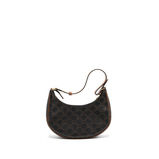 Celine AVA BAG IN TRIOMPHE CANVAS AND CALFSKIN TAN