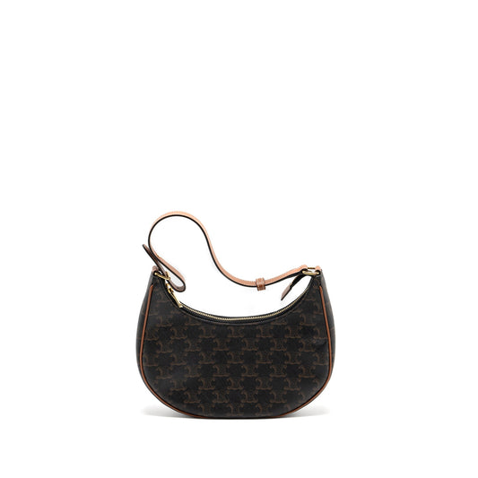 Celine AVA BAG IN TRIOMPHE CANVAS AND CALFSKIN TAN