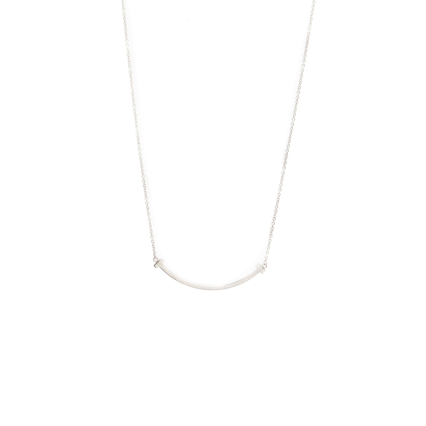 Tiffany Smile Pendant Small Version White Gold