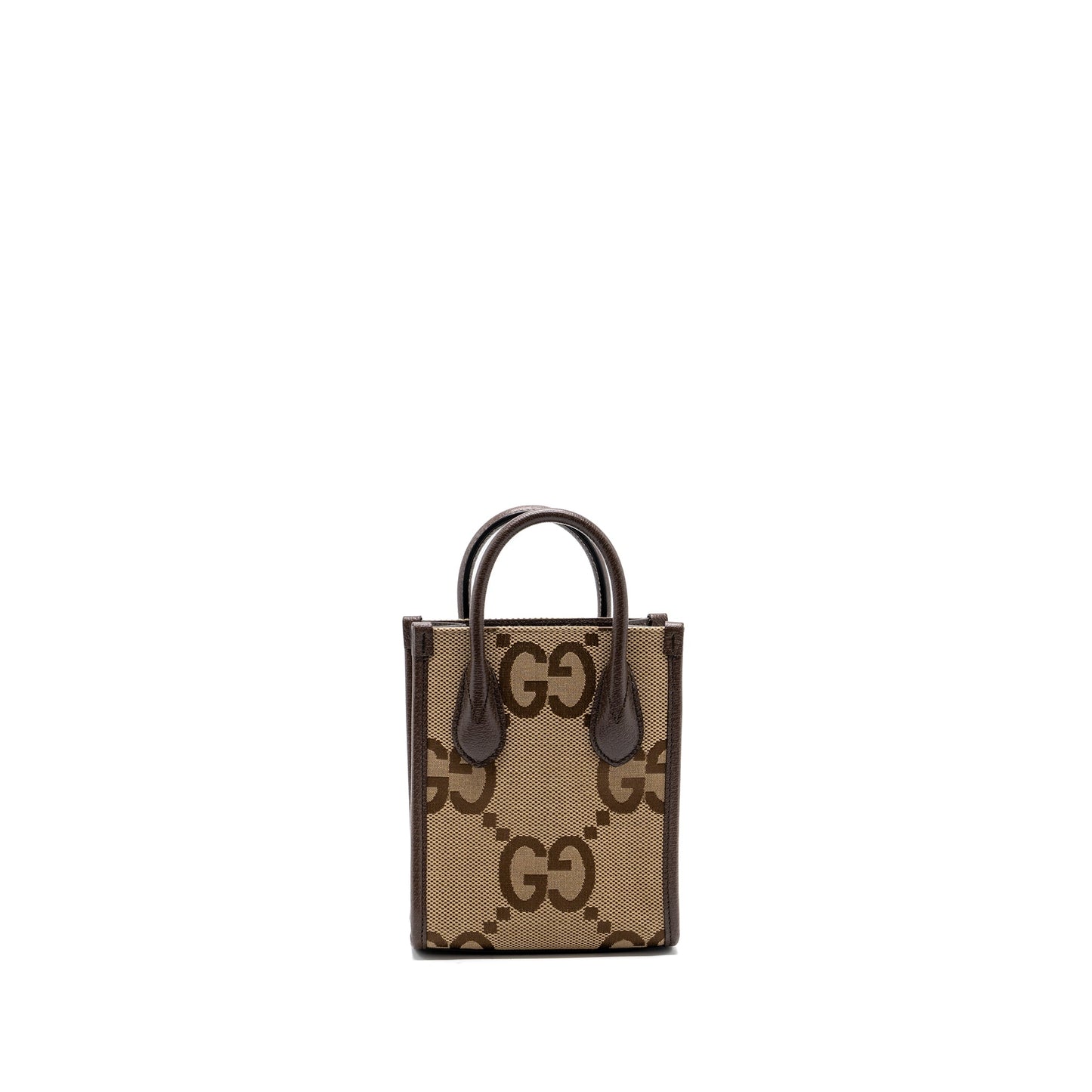 Gucci MINI JUMBO GG TOTE BAG CANVAS / LEATHER CAMEL / EBONY GHW