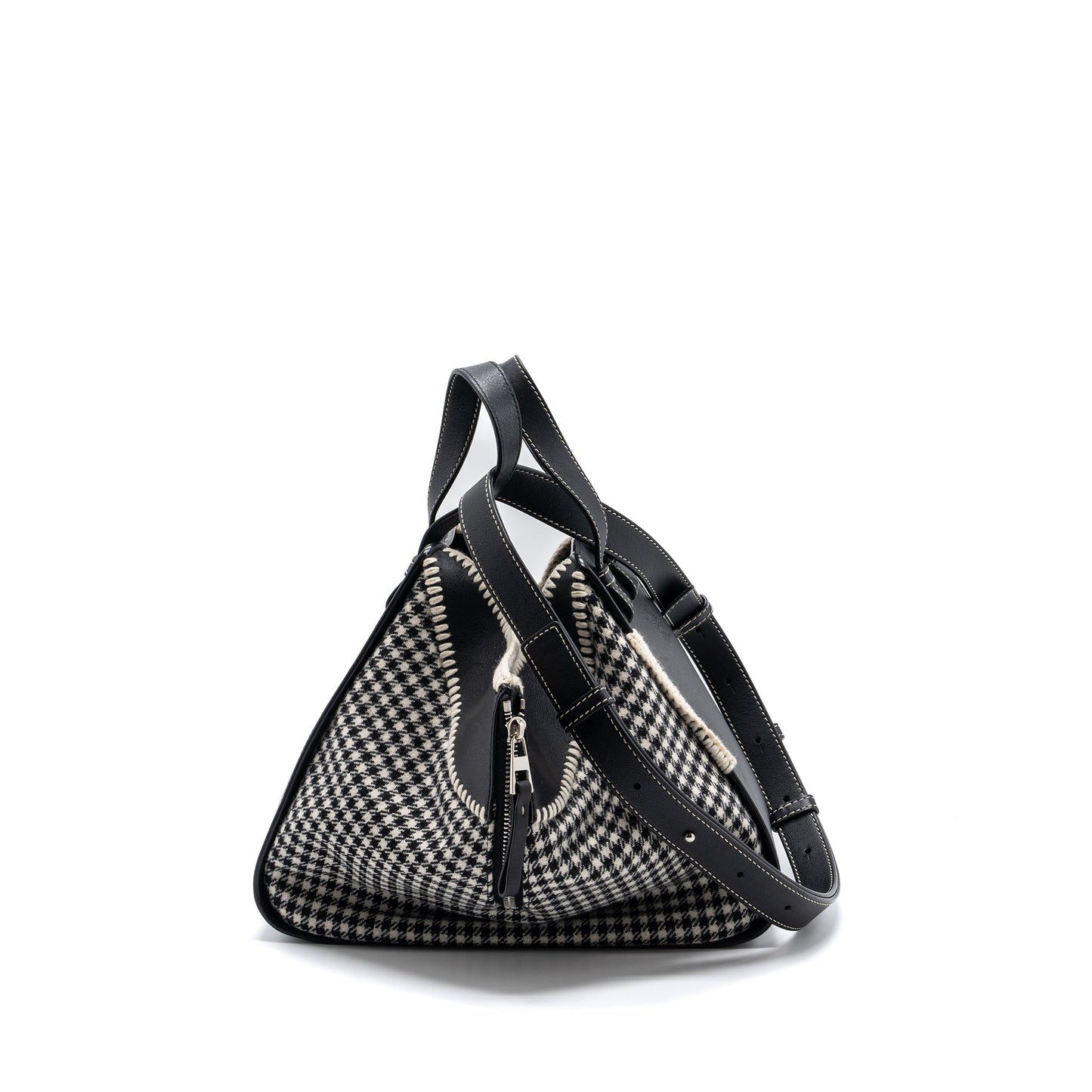 Loewe small hammock bag calfskin / fabric multicolor black / white SHW