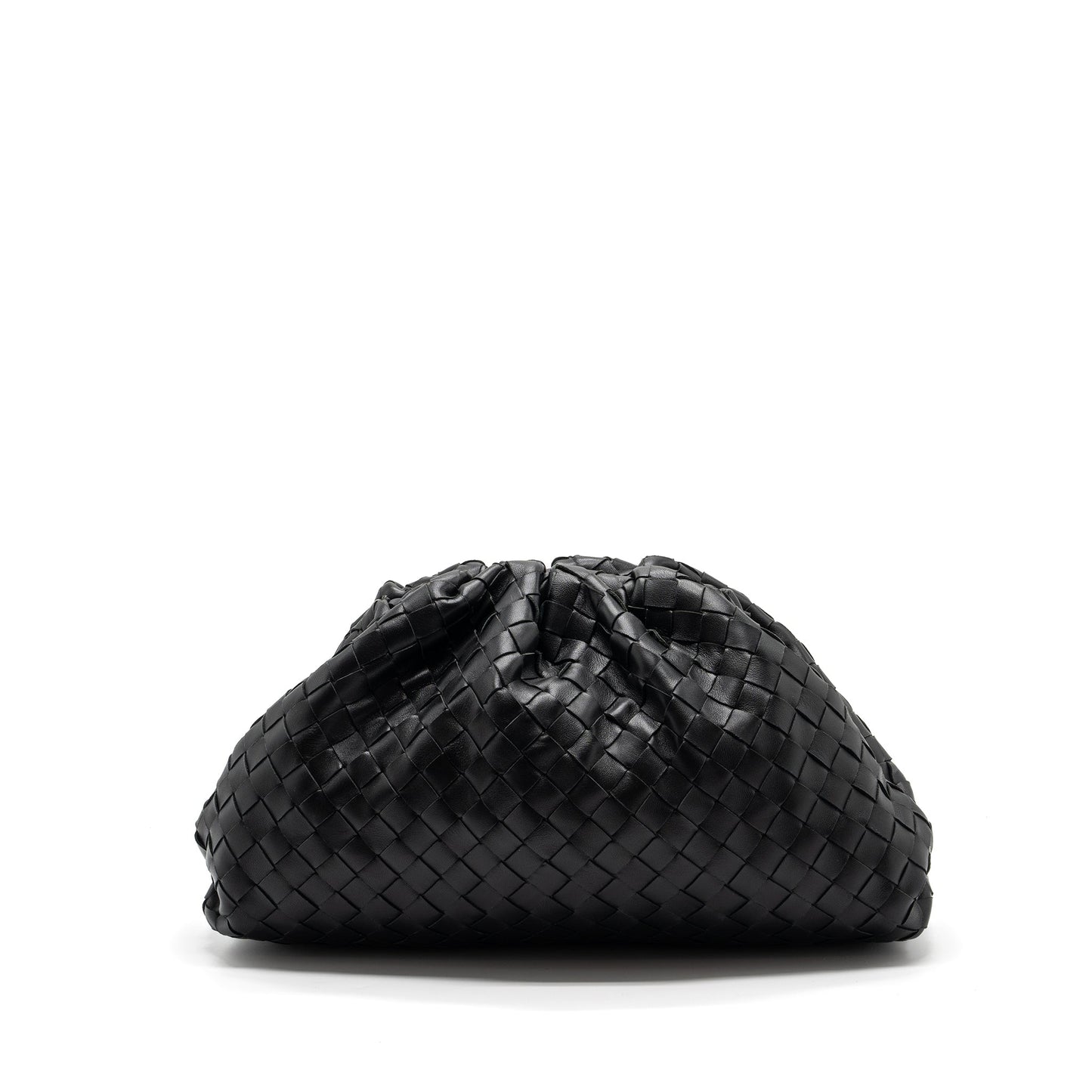 Bottega Veneta Pouch Intrecciato leather clutch lambskin black