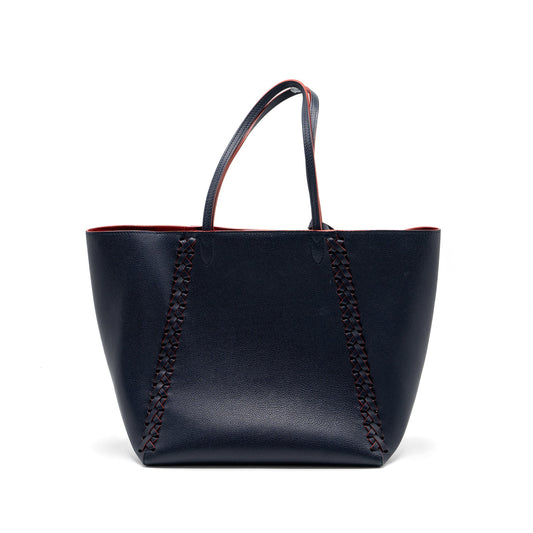 Louis Vuitton Lock Me Tote Bag Calfskin Navy SHW