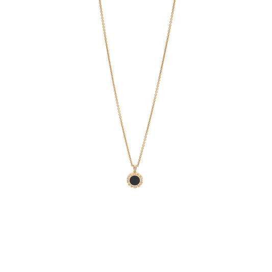 Bvlgari double sided Bvlgari necklace 18 kt rose gold / black oynx / mother of pearl