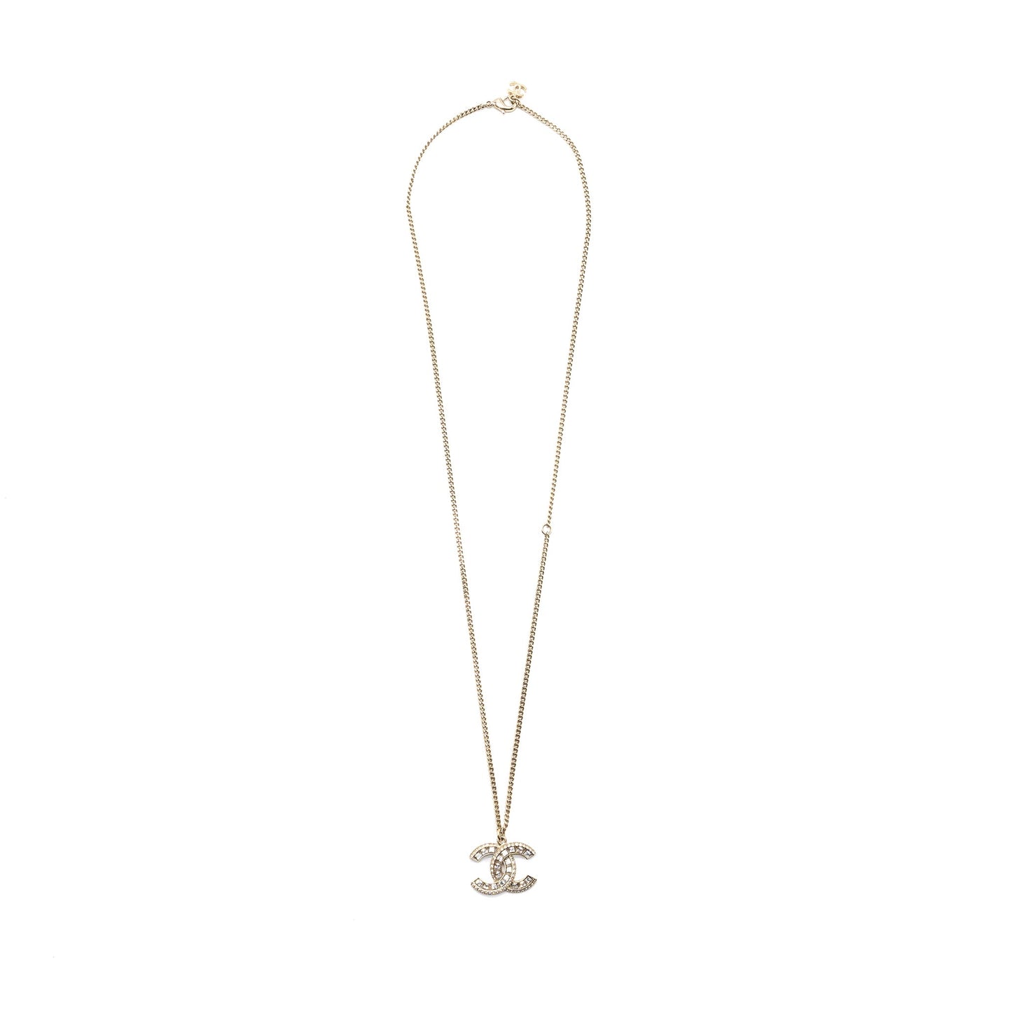 Chanel Classic CC Logo Pendant Crystal LGHW