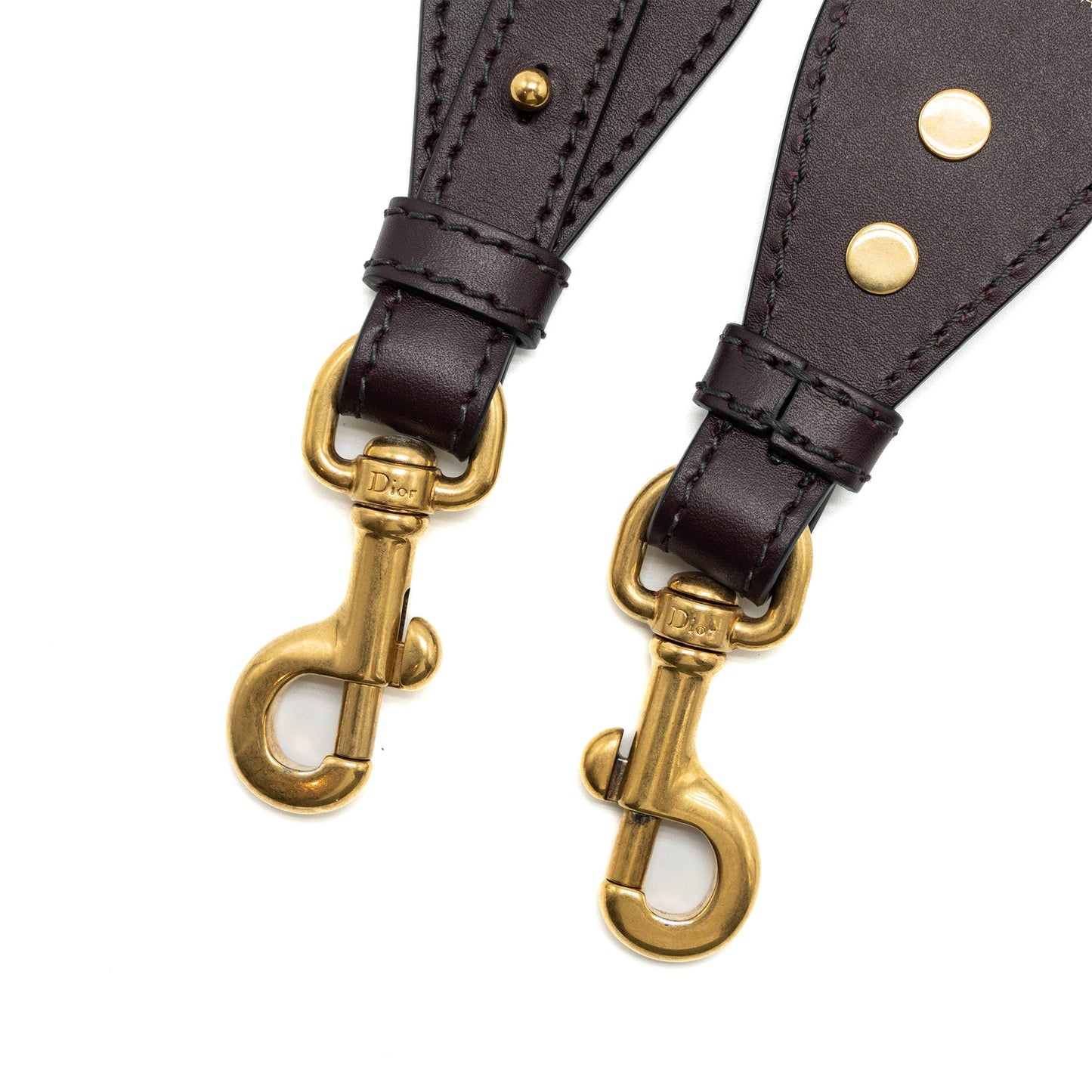Dior Shoulder Strap Oblique Canvas/Calfskin Red GHW