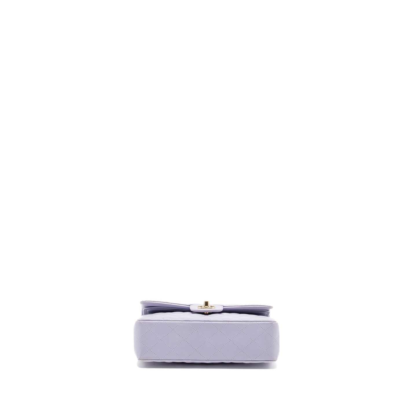 Chanel Small Classic Double Flap Bag Lambskin Light Purple LGHW(Microchip)