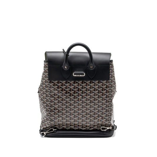Goyard Alpin Backpack Goyardine Canvas Black SHW