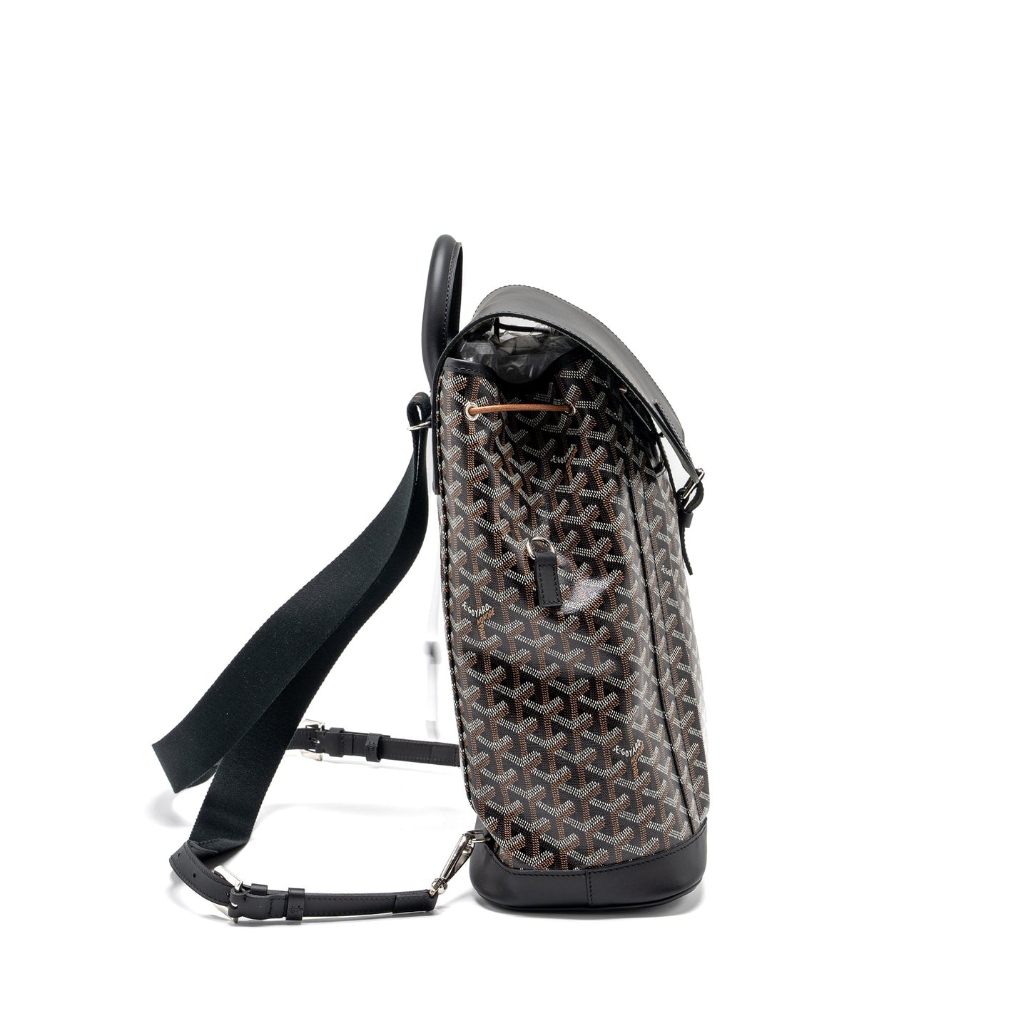 Goyard Alpin Backpack Goyardine Canvas Black SHW