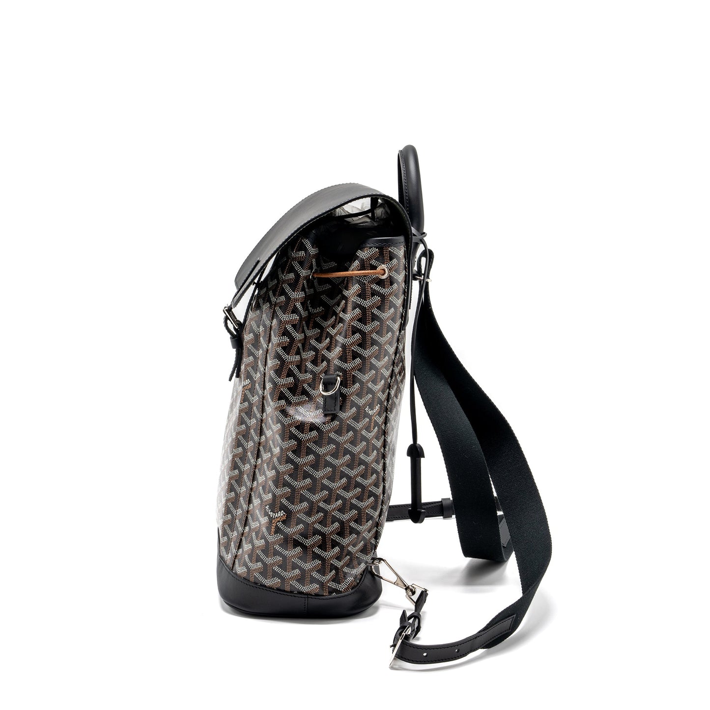 Goyard Alpin Backpack Goyardine Canvas Black SHW