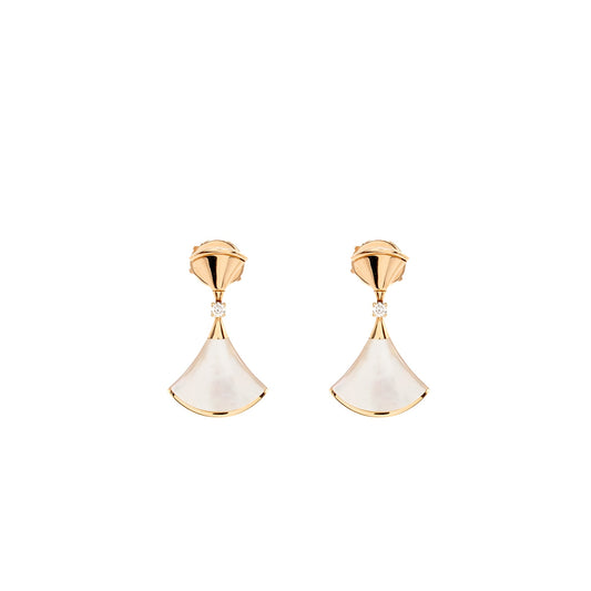 Bvlgari Divas’ Dream Earrings Rose Gold, Mother-of-pearl with Diamonds