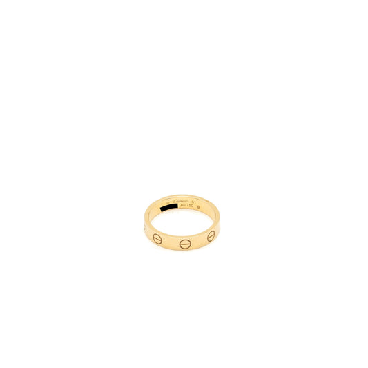 Cartier size 51 love wedding band 18k yellow gold