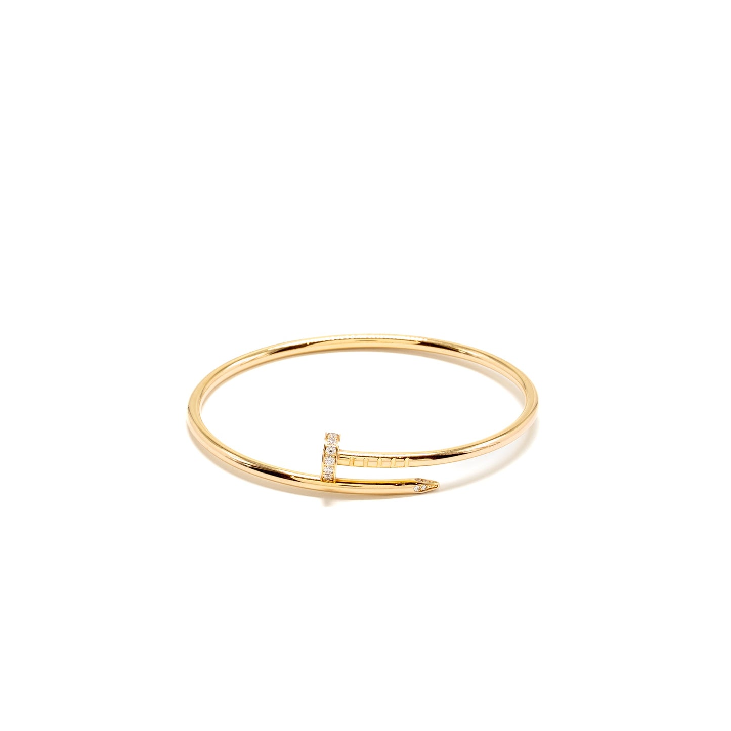 Cartier Size 15 Juste Un Clou Bracelet Small Model, Rose Gold Diamonds