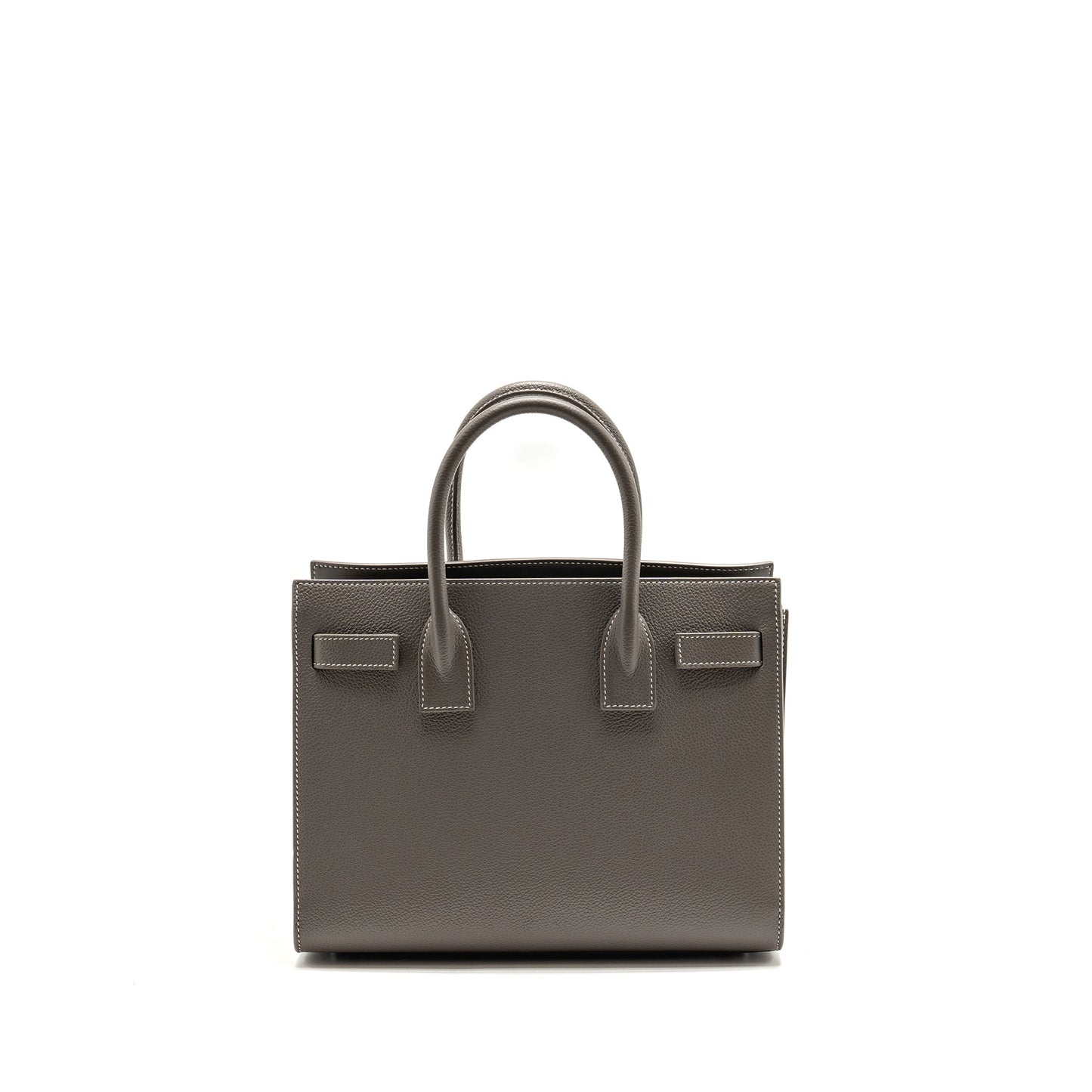 Saint Laurent/YSL Baby Sac de Jour Bag Grained Calfskin Grey SHW