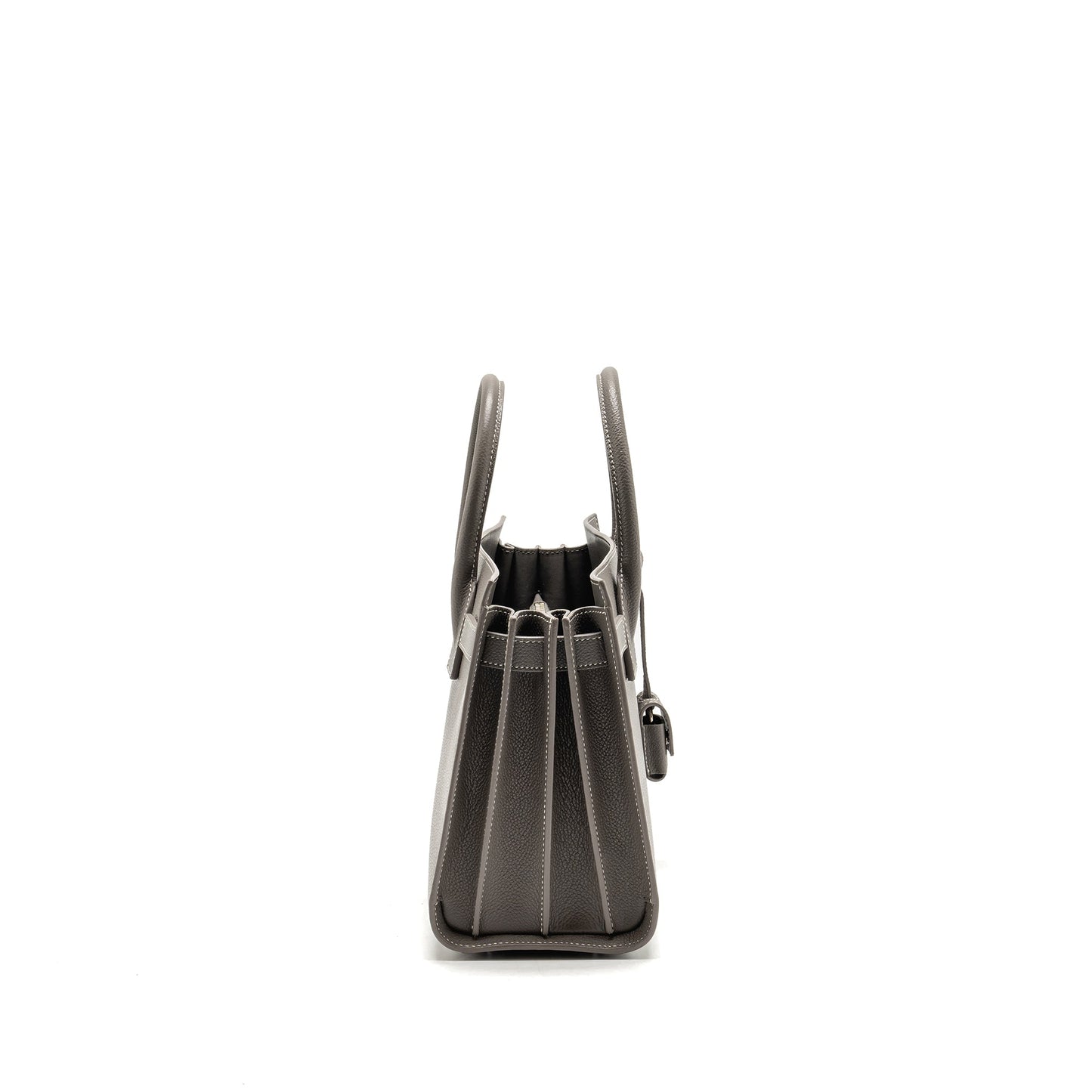 Saint Laurent/YSL Baby Sac de Jour Bag Grained Calfskin Grey SHW