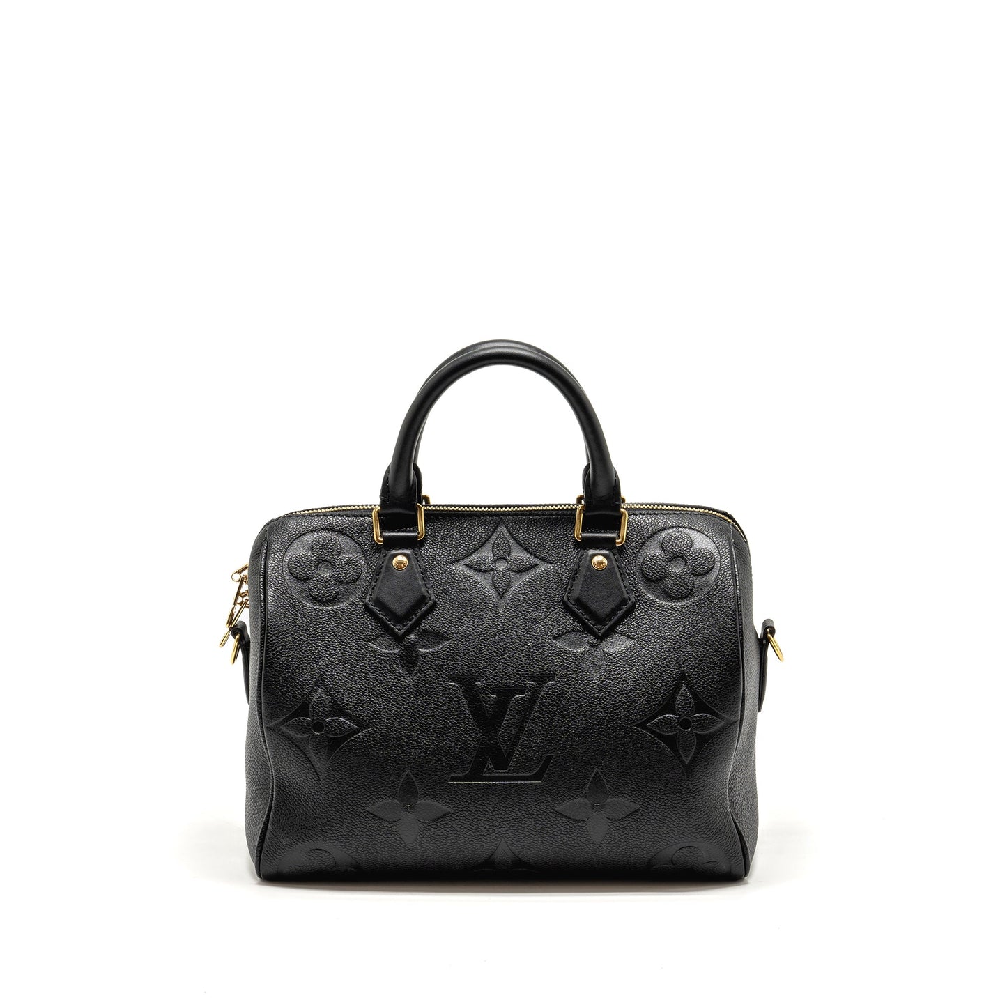 Louis Vuitton speedy Bandouliere 25 Monogram Empreinte Leather Black GHW