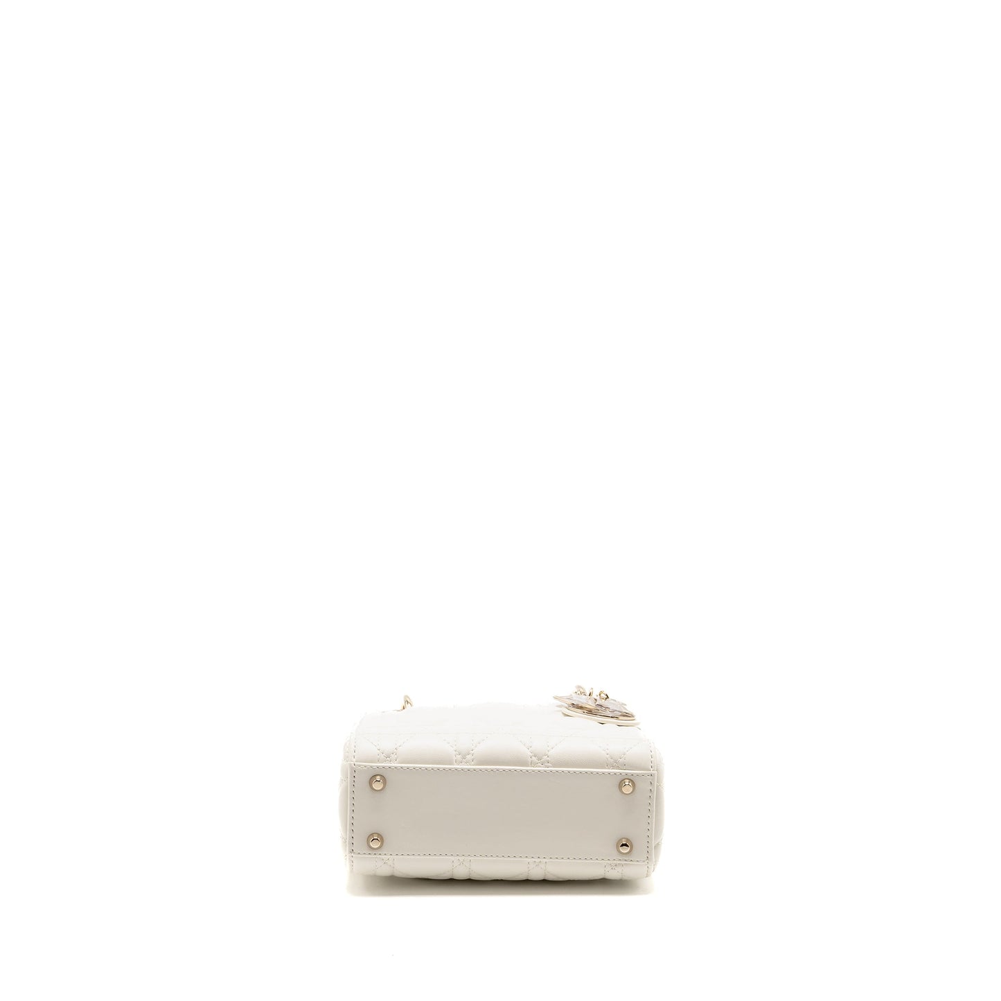 Dior Mini Lady Dior Lambskin White LGHW