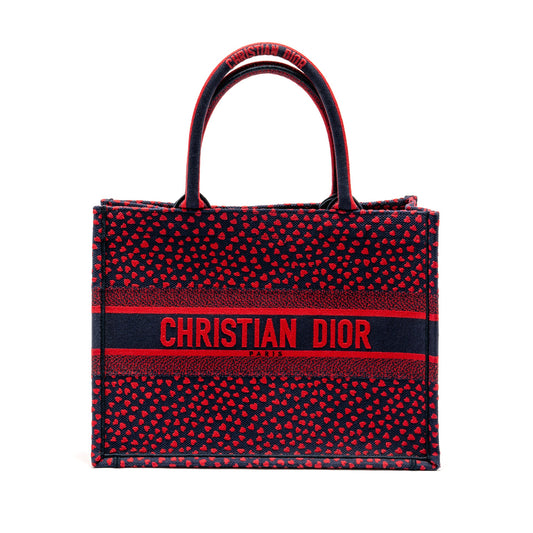 Dior Medium Dior book tote I love Paris canvas red / navy