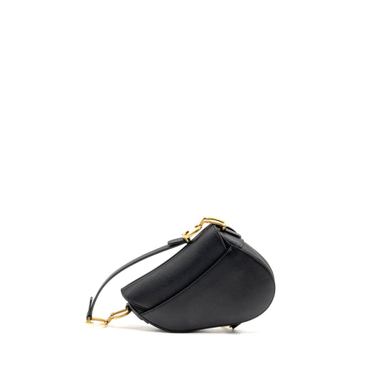 Dior Mini Saddle grained Calfskin black GHW