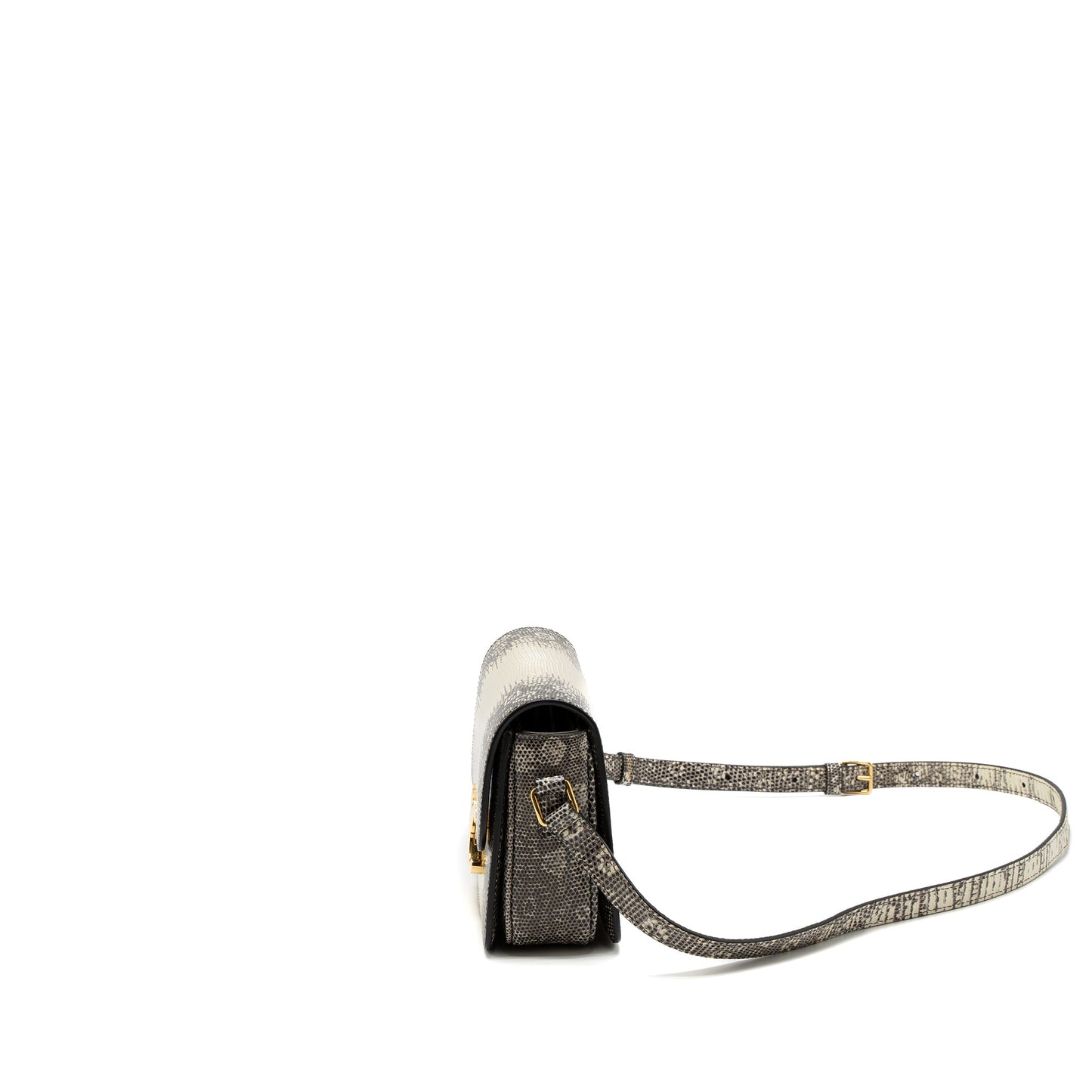 Celine Teen Triomphe Bag Lizard Natural Colour GHW
