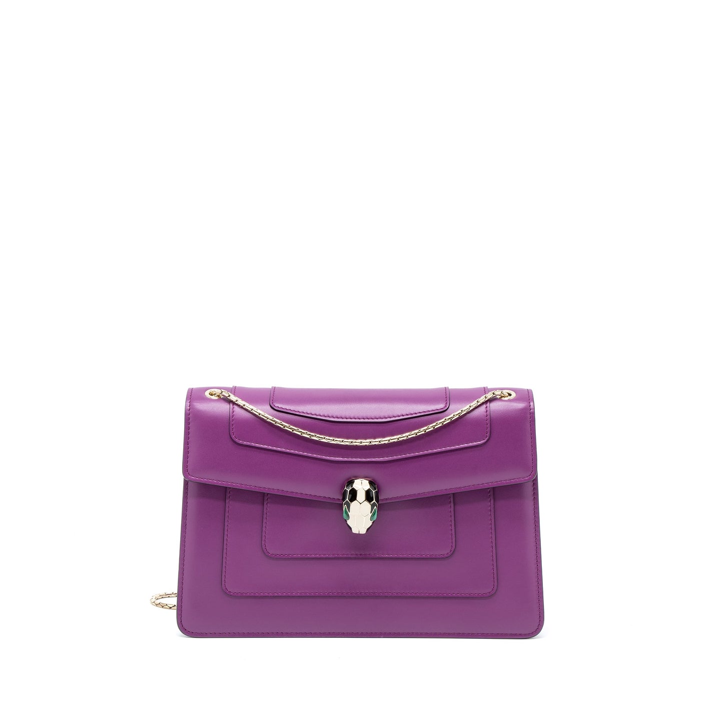 Bvlgari Serpenti Forever Shoulder Bag Calfskin Purple LGHW