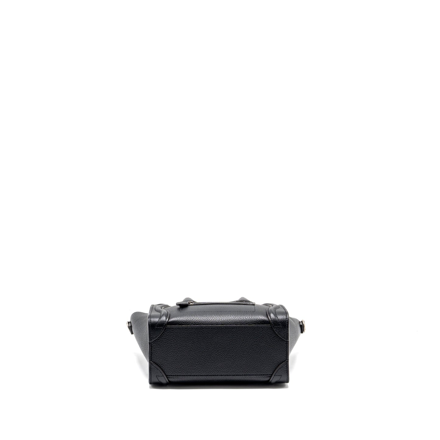 Celine nano luggage bag calfskin black SHW