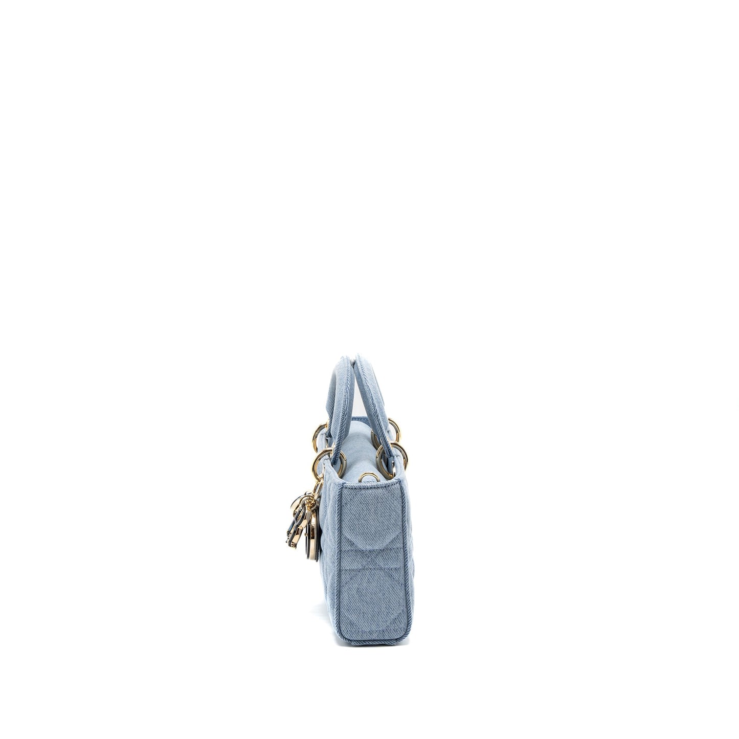 Dior Small Lady D-Joy Bag Macrocannage Denim Blue LGHW