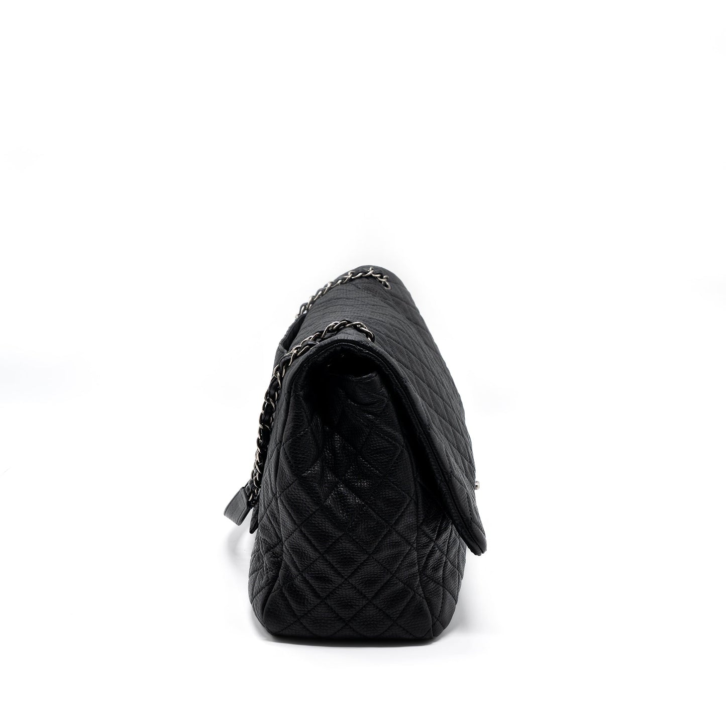 Chanel XXL classic travel flap calfskin black ruthenium hardware