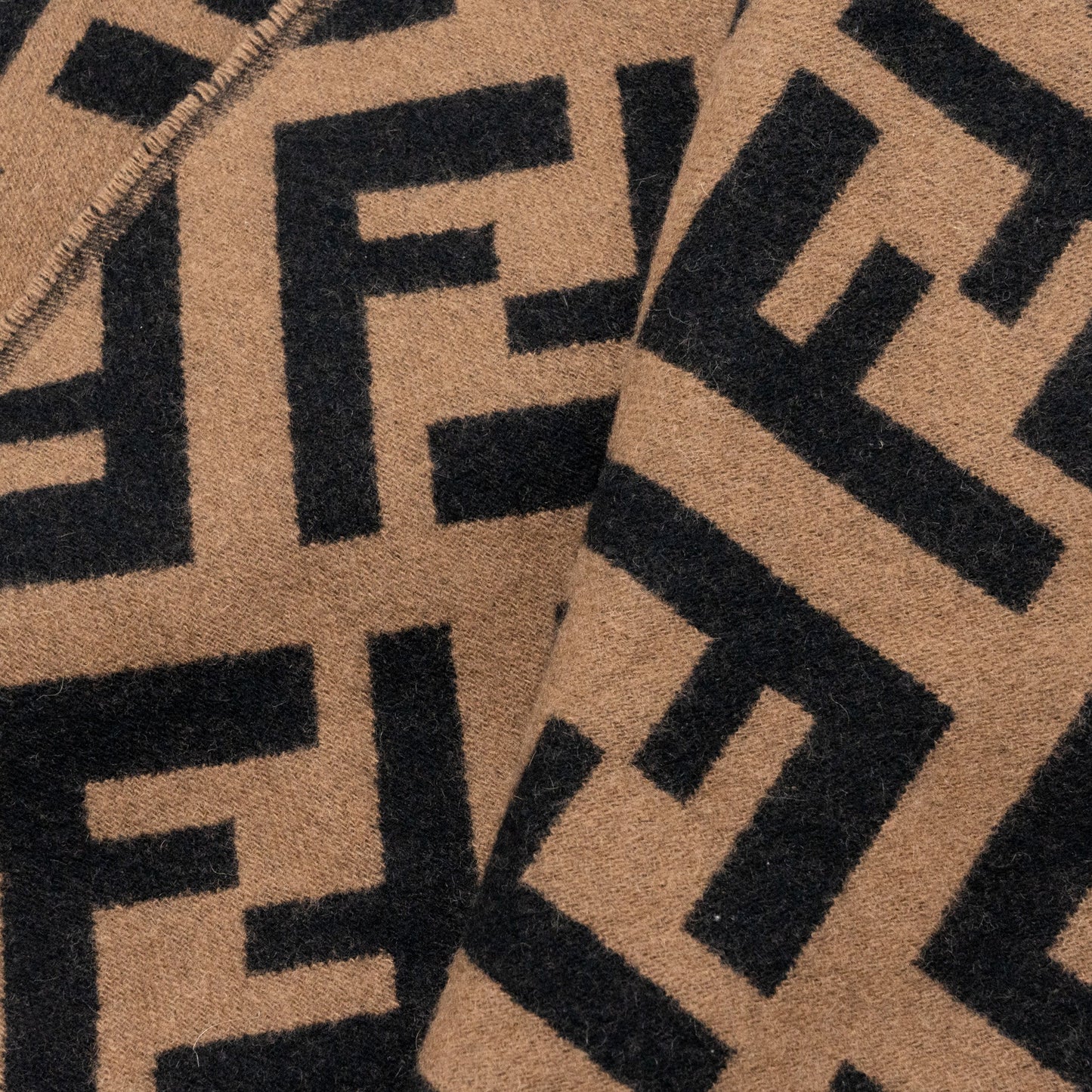 Fendi FF scarf cashmere brown / black