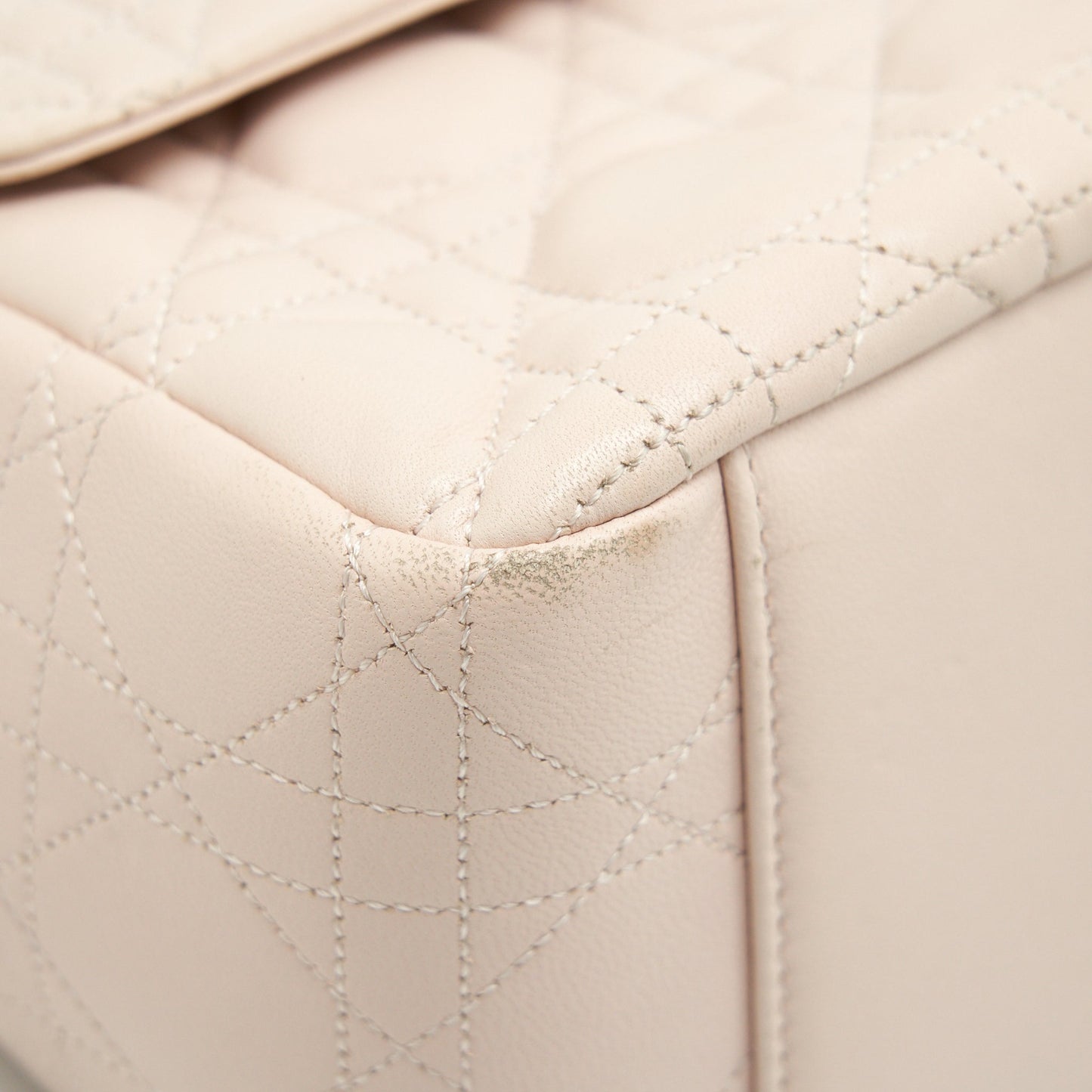 Christian Dior Cannage Leather Miss Dior Flap Bag in Light pink LGHW